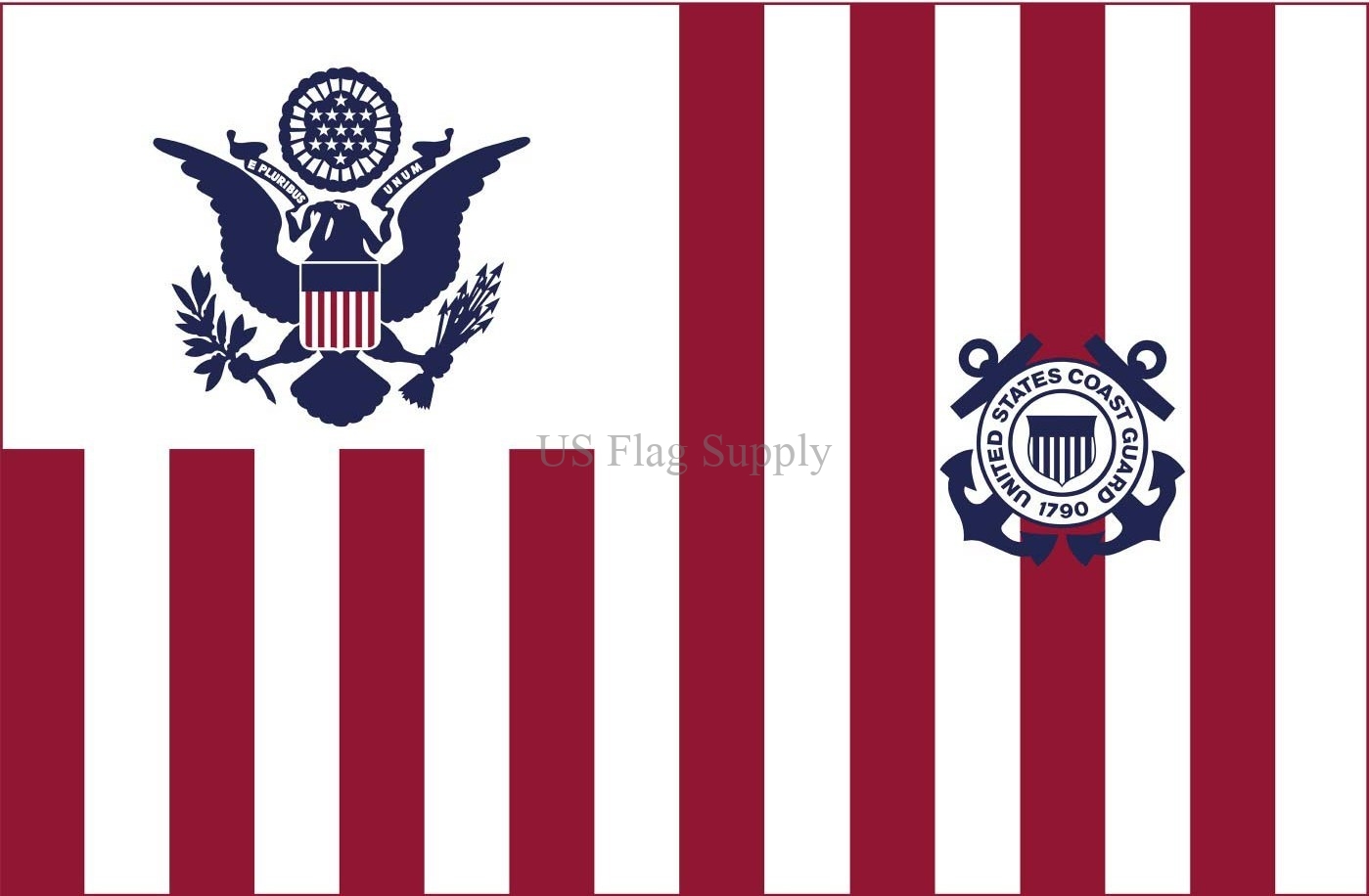 US Coast Guard Flag 3x5 Annin 439040 NYL-GLO High Quality Made USA Free Priority
