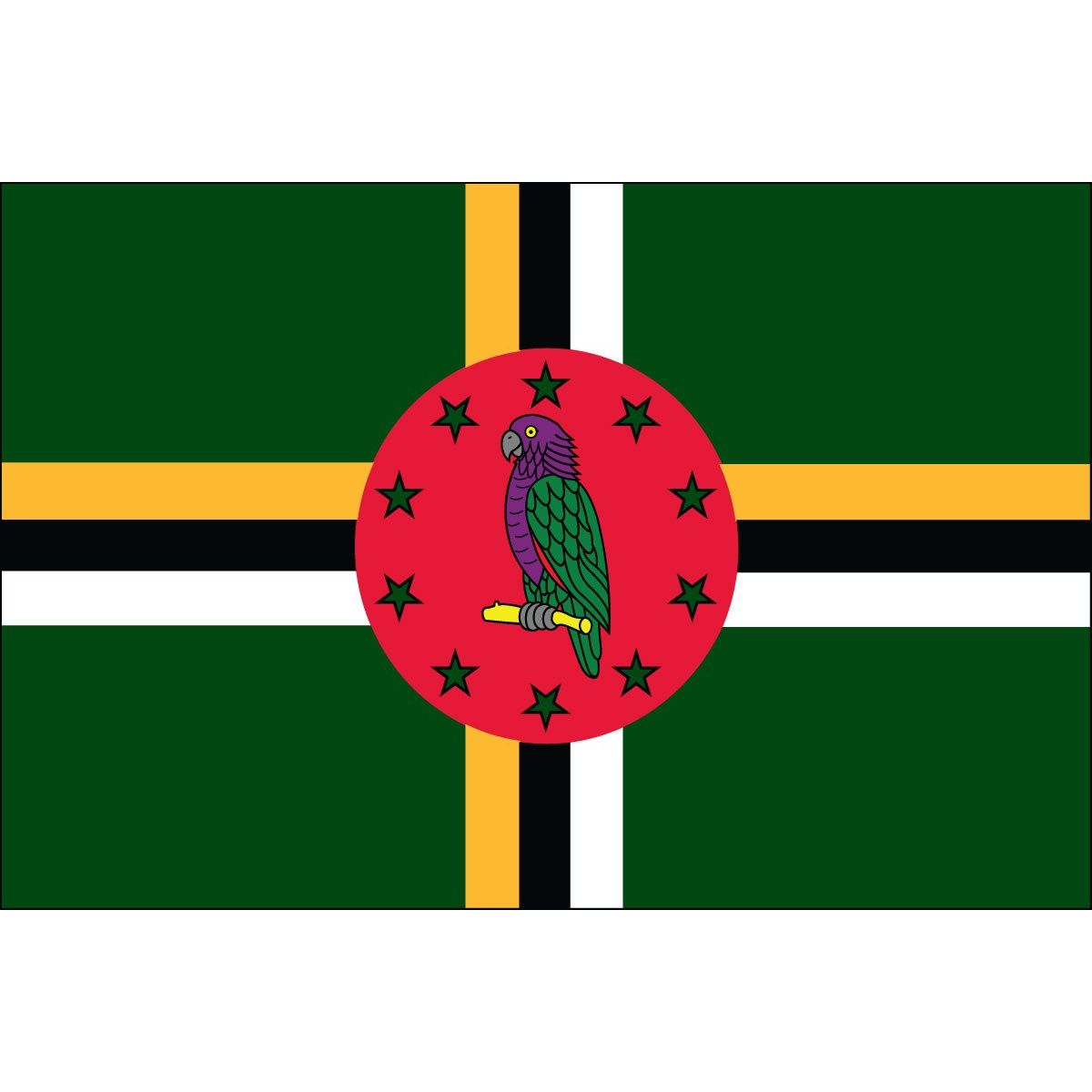 Dominica Flag 4 x 6ft. Indoor Flag