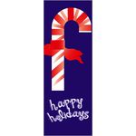 Candy Cane Happy Holidays Banner