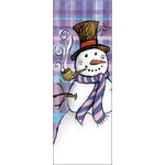 Plaid Holiday Snowman Banneranner