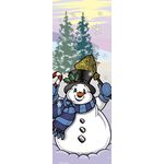 Snowman with Broom Banner
