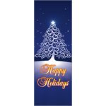 Happy Holidays Tree Blue Banner