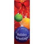 Holiday Greetings Ornament Banner - Red