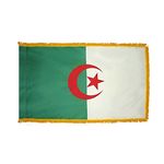 2ft. x 3ft. Algeria Flag Fringed for Indoor Display