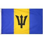 2ft. x 3ft. Barbados Flag with Canvas Header