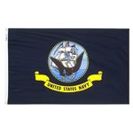 5ft. x 8ft. Navy NYL Flag H & G (Government)