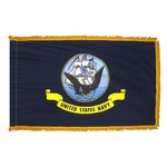 5ft. x 8ft. Navy Flag for Display with Fringe