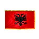 2ft. x 3ft. Albania Flag Fringed for Indoor Display