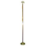 8 ft. Wood Pole Set Eagle Empty Stand Cord & Tassel