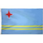 4ft. x 6ft. Aruba Flag w/ Line Snap & Ring