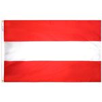 4ft. x 6ft. Austria Flag w/ Line Snap & Ring