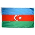 4ft. x 6ft. Azerbaijan Flag w/ Line Snap & Ring
