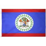 3ft. x 5ft. Belize Flag with Brass Grommets