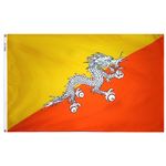 4ft. x 6ft. Bhutan Flag w/ Line Snap & Ring