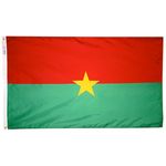 4ft. x 6ft. Burkina Faso Flag with Brass Grommets