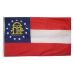 4ft. x 6ft. Georgia Flag w/ Line Snap & Ring