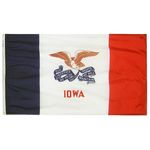 4ft. x 6ft. Iowa Flag w/ Line Snap & Ring