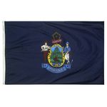 4ft. x 6ft. Maine Flag w/ Line Snap & Ring