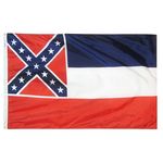 4ft. x 6ft. Mississippi Flag with Brass Grommets