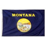 4ft. x 6ft. Montana Flag w/ Line Snap & Ring