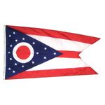 4ft. x 6ft. Ohio Flag w/ Line Snap & Ring