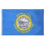4ft. x 6ft. South Dakota Flag w/ Line Snap & Ring