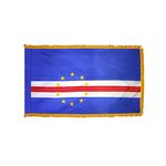 2ft. x 3ft. Cape Verde Flag Fringed for Indoor Display
