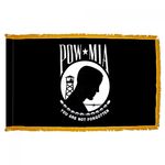 3ft. x 5ft. POW-MIA Flag DBL Parade & Indoor Display with Fringe