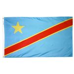 4ft. x 6ft. Democratic Republic Congo Flag with Brass Grommets
