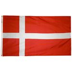 4ft. x 6ft. Denmark Flag w/ Line Snap & Ring