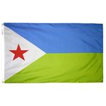 4ft. x 6ft. Djibouti Flag with Brass Grommets