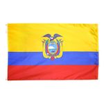 4ft. x 6ft. Ecuador Flag Seal w/ Line Snap & Ring