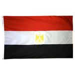 4ft. x 6ft. Egypt Flag w/ Line Snap & Ring
