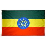 2ft. x 3ft. Ethiopia Flag with Canvas Header