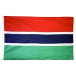4ft. x 6ft. Gambia Flag w/ Line Snap & Ring