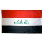 4ft. x 6ft. Iraq Flag w/ Line Snap & Ring