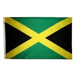 4ft. x 6ft. Jamaica Flag w/ Line Snap & Ring
