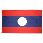 3ft. x 5ft. Laos Flag with Brass Grommets
