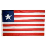 4ft. x 6ft. Liberia Flag w/ Line Snap & Ring