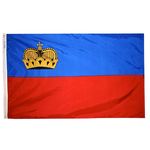 4ft. x 6ft. Liechtenstein Flag Strip w/ Line Snap & Ring