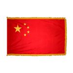 2ft. x 3ft. China Flag Fringed for Indoor Display