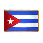 2ft. x 3ft. Cuba Flag Fringed for Indoor Display