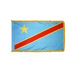 4ft. x 6ft. Democratic Republic Congo Flag Indoor with Fringe
