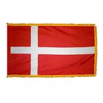 2ft. x 3ft. Denmark Flag Fringed for Indoor Display
