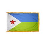 4ft. x 6ft. Djibouti Flag for Parades & Display with Fringe
