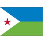 4ft. x 6ft. Djibouti Flag w/ Line Snap & Ring