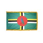 4ft. x 6ft. Dominica Flag for Parades & Display with Fringe