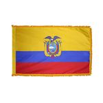 2ft. x 3ft. Ecuador Flag Seal Fringed for Indoor Display