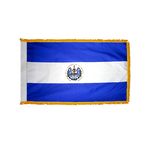 4ft. x 6ft. El Salvador Flag Seal Indoor with Fringe