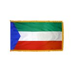 3ft. x 5ft. Equatorial Guinea Flag No Seal Indoor- Gold Fringe